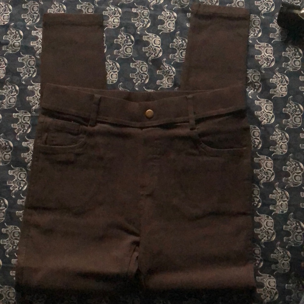 Amaryllis - Charcoal gray cropped-leg jeggings